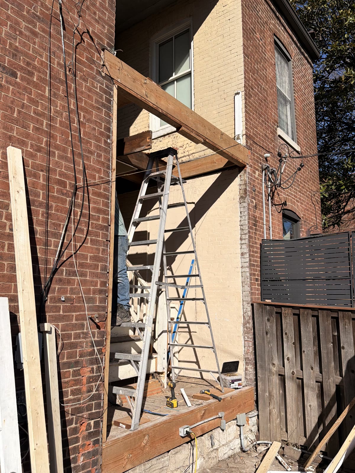 Exterior repair and framing on a Jefferson County home